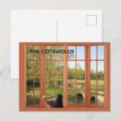 POSTCARD Cats and Charming Cotswolds Countryside  Postkarte (Vorne/Hinten)