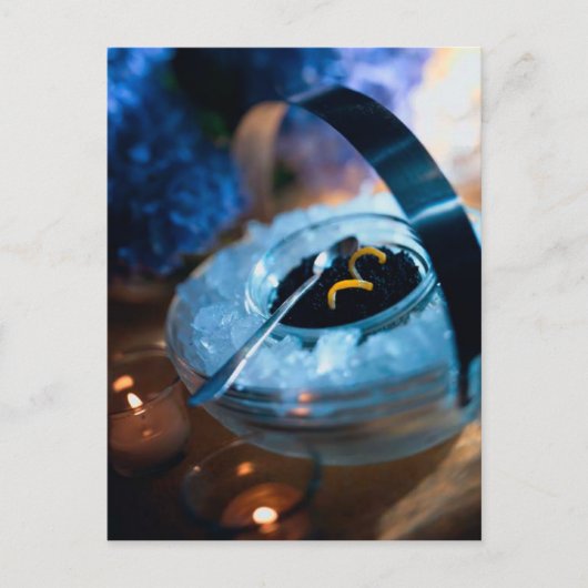 POSTCARD CAVIAR AUF EIS POSTKARTE (Vorderseite)