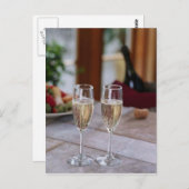 POSTCARD CHAMPAGNE FÜR ZWEI POSTKARTE (Vorne/Hinten)