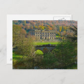 Postcard Chatsworth House and Bridge, England Postkarte (Vorne/Hinten)
