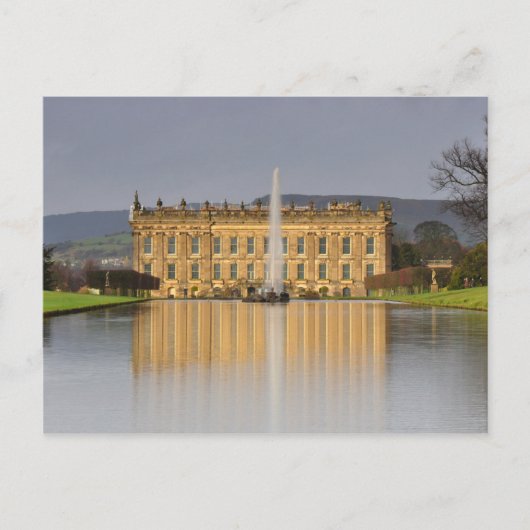 Postcard Chatsworth House Reflections U.K. Postkarte (Vorderseite)
