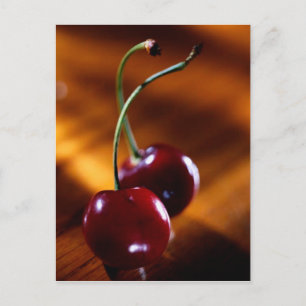 POSTCARD CHERRY PAIR POSTKARTE