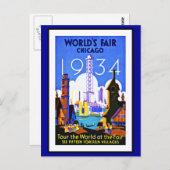 Postcard Chicago Greetings Vintag Postkarte (Vorne/Hinten)