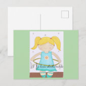 Postcard Child playing with a hula hoop Postkarte (Vorne/Hinten)