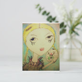Postcard Christmas Princess Zombie Feiertagspostkarte (Stehend Vorderseite)