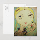 Postcard Christmas Princess Zombie Feiertagspostkarte (Vorne/Hinten)