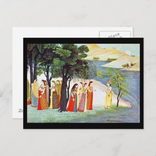 Postcard-Classic Art-Indischer Maler 9 Postkarte (Vorne/Hinten)
