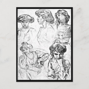 Postcard-Classic/Vintag-Alphonse Mucha 50 Postkarte