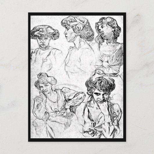 Postcard-Classic/Vintag-Alphonse Mucha 50 Postkarte (Vorderseite)