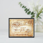 Postcard-Classic/Vintag-Leonardo da Vinci 3 Postkarte (Stehend Vorderseite)