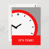 Postcard Clock Face Time Appointment Reminder Postkarte (Vorne/Hinten)