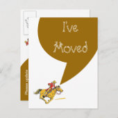 Postcard Cowboy Verschieben Ich habe den neuen Add Ankündigungspostkarte (Vorne/Hinten)
