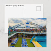 Postcard Cruise Ship in Sydney, Australien Postkarte (Vorne/Hinten)