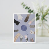 Postcard - Cute Paws Postkarte (Stehend Vorderseite)