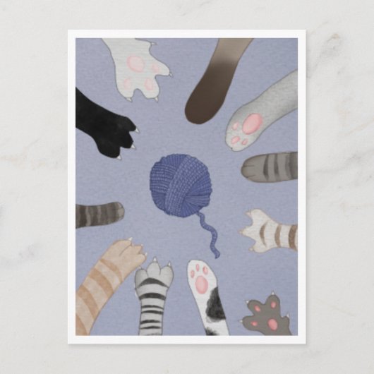 Postcard - Cute Paws Postkarte (Vorderseite)