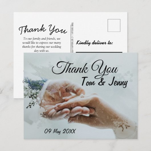 Postcard danke für die Teilnahme an der Einladung Postkarte (Vorne/Hinten)