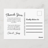 Postcard danke für die Teilnahme an der Einladung Postkarte (Rückseite)