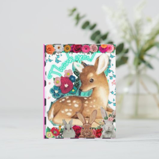 POSTCARD - Dankeschön Karte (Stehend Vorderseite)