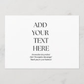 Postcard Dankeskarte (Rückseite)