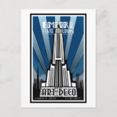 Postcard - Das Empire State Gebäude Art Deco Postkarte (Vorderseite)