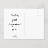 Postcard - Denken Sie an großartige Dinge über Sie Postkarte (Rückseite)