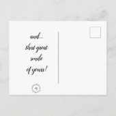 Postcard - Denken: und... dieses große Lächeln! Postkarte (Rückseite)