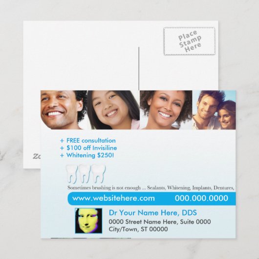 Postcard-Dental Wird Sometimes brushing is not eno Postkarte (Vorne/Hinten)