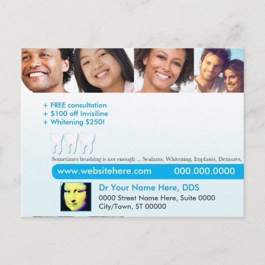 Postcard-Dental Wird Sometimes brushing is not eno Postkarte (Vorderseite)