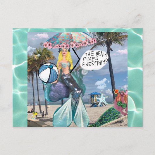 Postcard - der Strand fixiert alles Postkarte (Vorderseite)