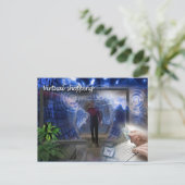 Postcard des virtuellen Shoppers Postkarte (Stehend Vorderseite)