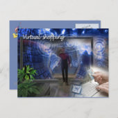 Postcard des virtuellen Shoppers Postkarte (Vorne/Hinten)