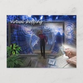 Postcard des virtuellen Shoppers Postkarte