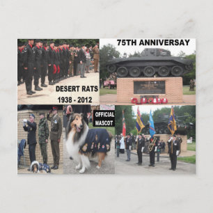 Postcard Desert Rats 75th Anniversary Celebrations Postkarte