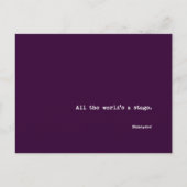Postcard - Die ganze Welt ist eine Bühne - Shakesp Postkarte (Vorderseite)