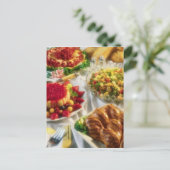 POSTCARD DINNER PARTY-ZEIT EINLADUNGSPOSTKARTE (Stehend Vorderseite)