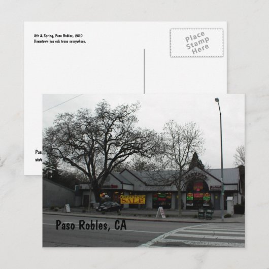 Postcard, Downtown Paso Robles, CA Postkarte (Vorne/Hinten)