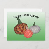 Postcard - Drei Pumpkins Postkarte (Vorne/Hinten)