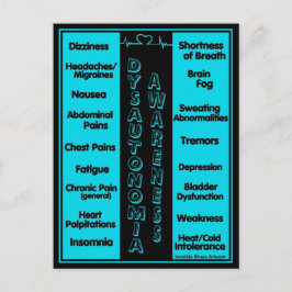 POSTCARD...DYSAUTONOMIE - Symptome Postkarte