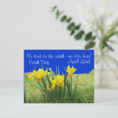 Postcard - Earth Day Daffodis Postkarte (Stehend Vorderseite)