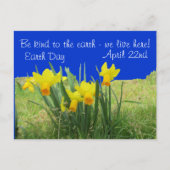 Postcard - Earth Day Daffodis Postkarte (Vorderseite)