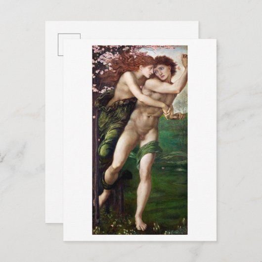 POSTCARD : ED. BURNE - JONS : PHYLLIS + DEMOPHOON POSTKARTE (Vorne/Hinten)