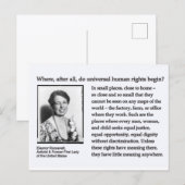 Postcard-Eleanor Roosevelt Human Rights Postkarte (Vorne/Hinten)