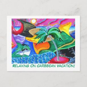 Postcard - Entspannen im karibischen Urlaub! Postkarte
