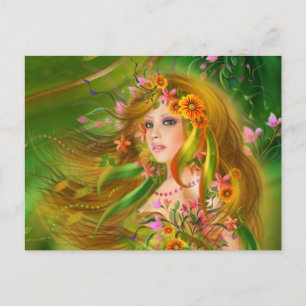 Postcard Fairy Summer Postkarte