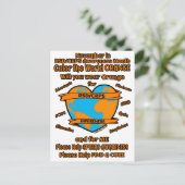 POSTCARD...Farbe der Welt Orange...RSD/CRPS Postkarte (Stehend Vorderseite)