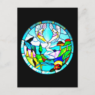 Postcard-festgehaltenes Glass-Louis Tiffany 3 Postkarte