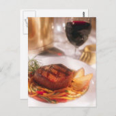 POSTCARD FILET MIGNON STEAK DINNER POSTKARTE (Vorne/Hinten)