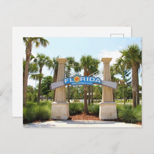 Postcard, Florida heißt Sie willkommen Postkarte (Vorne/Hinten)