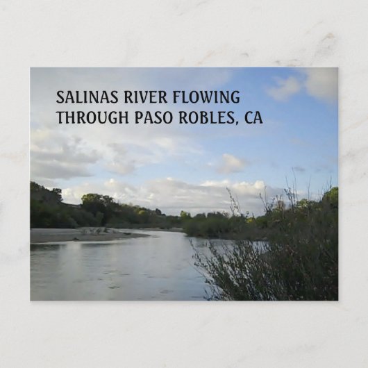 POSTCARD: Fluss Salinas in Paso Robles Postkarte (Vorderseite)