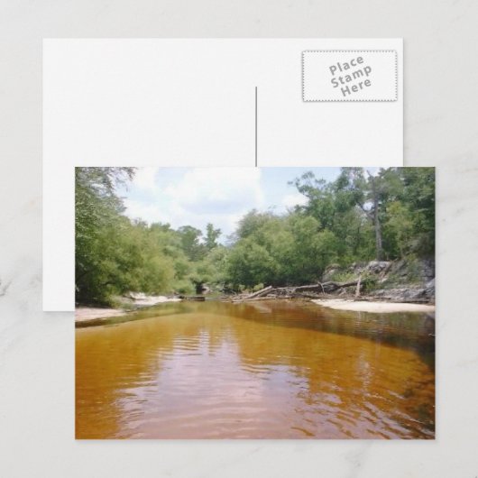 Postcard - Fluss Sandbar Postkarte (Vorne/Hinten)